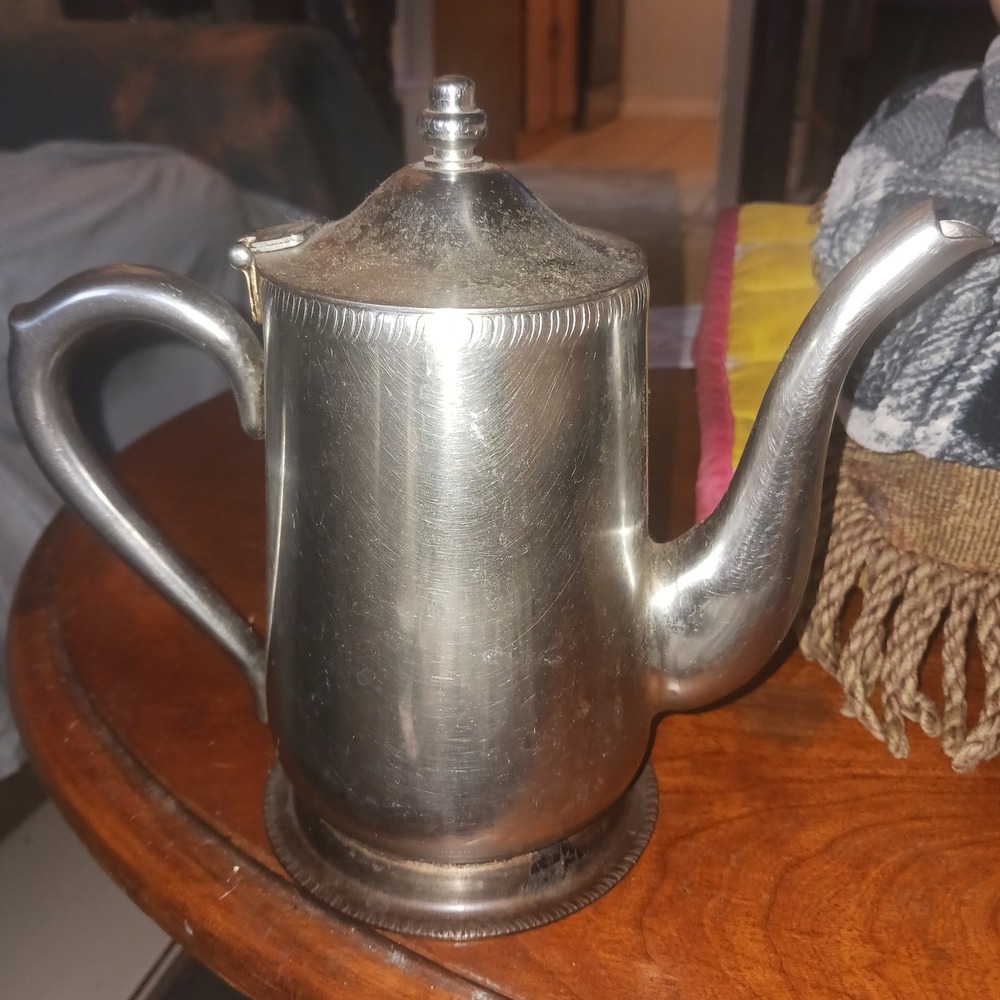 Vintage Brandware 18-8 Stainless Steel Teapot Japan Gooseneck Spout Hinged Lid